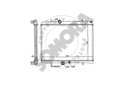 Радиатор, охлаждение двигателя SOMORA 223440B