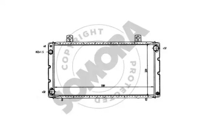 Радиатор, охлаждение двигателя SOMORA 271041