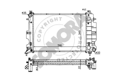 Радиатор, охлаждение двигателя SOMORA 271140