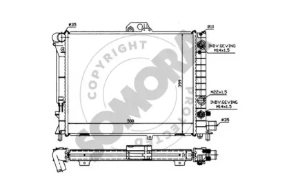 Радиатор, охлаждение двигателя SOMORA 272045