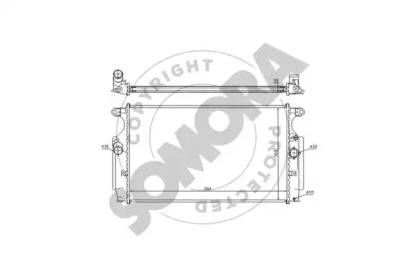 Радиатор, охлаждение двигателя SOMORA 311940
