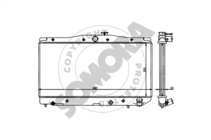 Радиатор, охлаждение двигателя SOMORA 314041