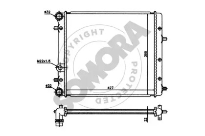 Радиатор, охлаждение двигателя SOMORA 355440