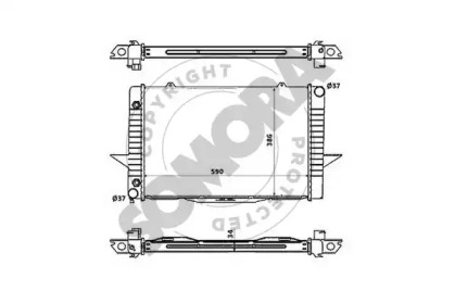 Радиатор, охлаждение двигателя SOMORA 363240A