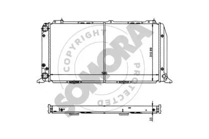 Радиатор, охлаждение двигателя SOMORA 021140