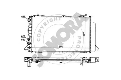 Радиатор, охлаждение двигателя SOMORA 021240
