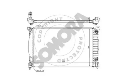 Радиатор, охлаждение двигателя SOMORA 021540A