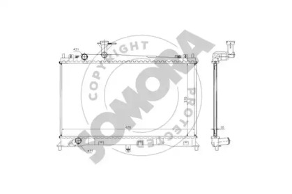 Радиатор, охлаждение двигателя SOMORA 161140