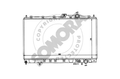 Радиатор, охлаждение двигателя SOMORA 180640