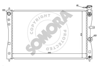 Радиатор, охлаждение двигателя SOMORA 181240