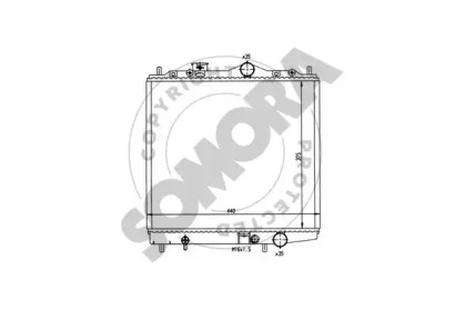 Радиатор, охлаждение двигателя SOMORA 182040