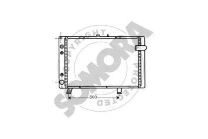 Радиатор, охлаждение двигателя SOMORA 231040