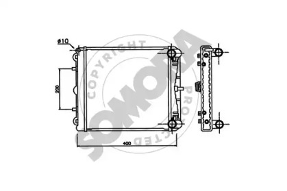 Радиатор, охлаждение двигателя SOMORA 231040AL