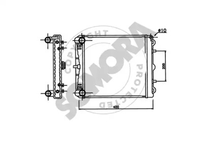 Радиатор, охлаждение двигателя SOMORA 231040AR