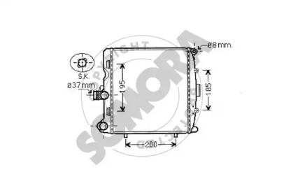 Радиатор, охлаждение двигателя SOMORA 231140R