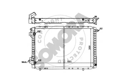 Радиатор, охлаждение двигателя SOMORA 240345