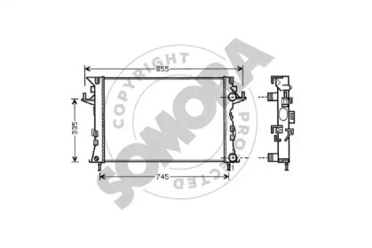 Радиатор, охлаждение двигателя SOMORA 242240A
