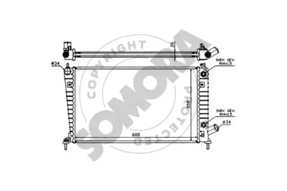 Радиатор, охлаждение двигателя SOMORA 272141