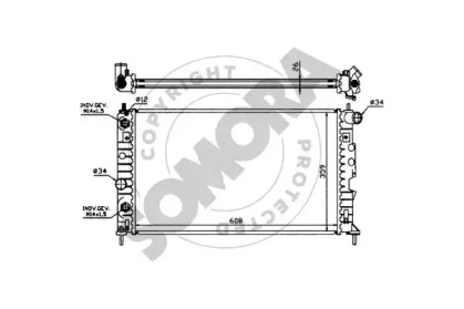 Радиатор, охлаждение двигателя SOMORA 272142