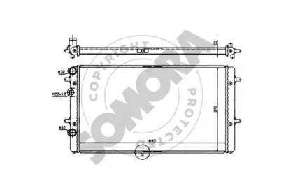 Радиатор, охлаждение двигателя SOMORA 280440