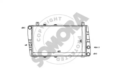 Радиатор, охлаждение двигателя SOMORA 290140