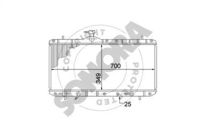 Радиатор, охлаждение двигателя SOMORA 303040A