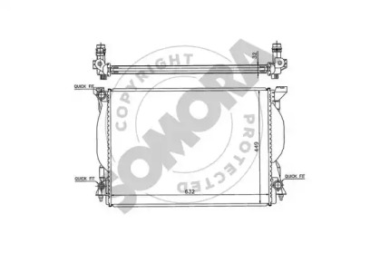 Радиатор, охлаждение двигателя SOMORA 021540F