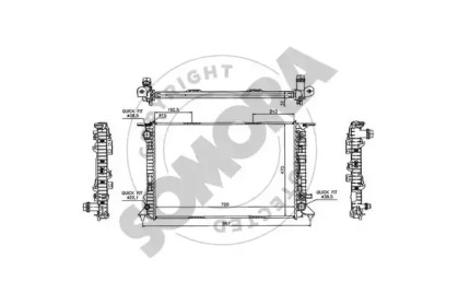Радиатор, охлаждение двигателя SOMORA 021740C