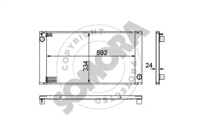 Радиатор, охлаждение двигателя SOMORA 040140A