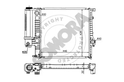 Радиатор, охлаждение двигателя SOMORA 040346