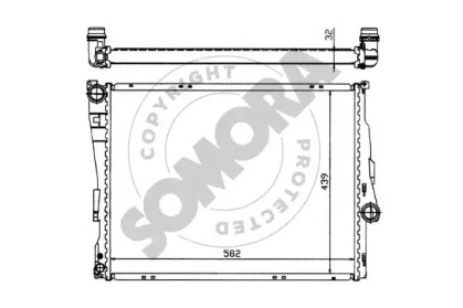 Радиатор, охлаждение двигателя SOMORA 040541