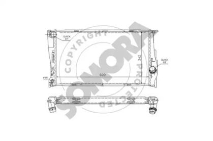 Радиатор, охлаждение двигателя SOMORA 040740A