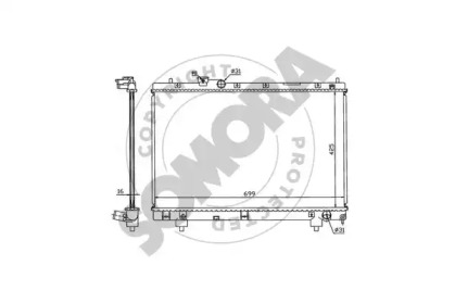 Радиатор, охлаждение двигателя SOMORA 315140