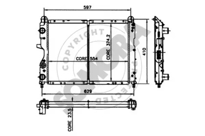 Радиатор, охлаждение двигателя SOMORA 082042