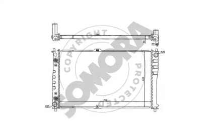 Радиатор, охлаждение двигателя SOMORA 115040A