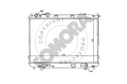 Радиатор, охлаждение двигателя SOMORA 116140