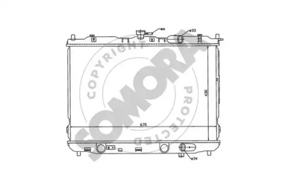 Радиатор, охлаждение двигателя SOMORA 116140A