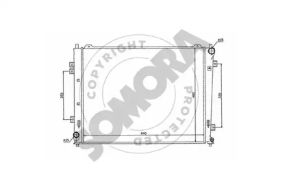 Радиатор, охлаждение двигателя SOMORA 116240B