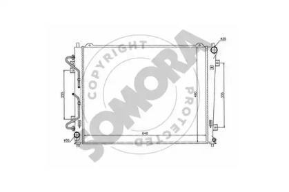 Радиатор, охлаждение двигателя SOMORA 116240C