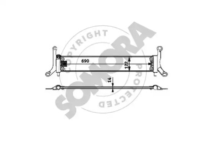 Радиатор, охлаждение двигателя SOMORA 358540B