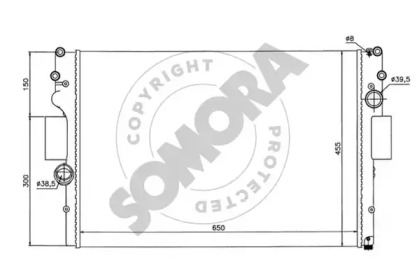 Радиатор, охлаждение двигателя SOMORA 086140