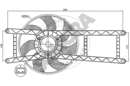 Вентилятор, охлаждение двигателя SOMORA 080530