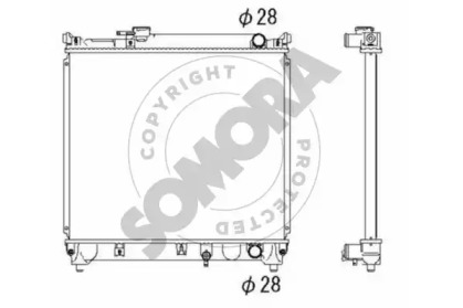 Радиатор, охлаждение двигателя SOMORA 305040G