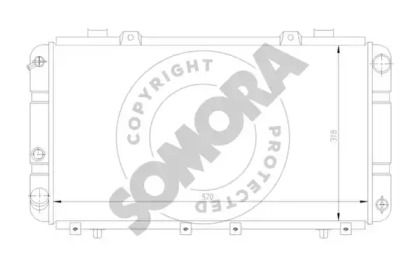 Радиатор, охлаждение двигателя SOMORA 317140