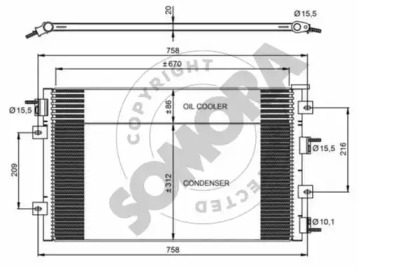 Конденсатор, кондиционер SOMORA 033060