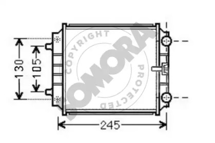 Радиатор, охлаждение двигателя SOMORA 020540D