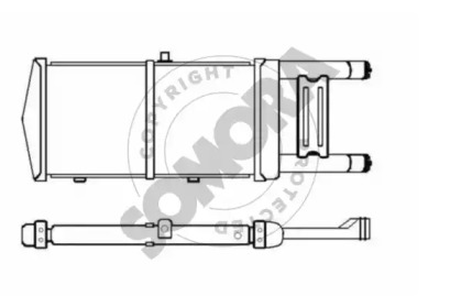 Радиатор, охлаждение двигателя SOMORA 021244