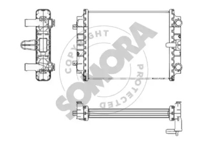 Радиатор, охлаждение двигателя SOMORA 021744L