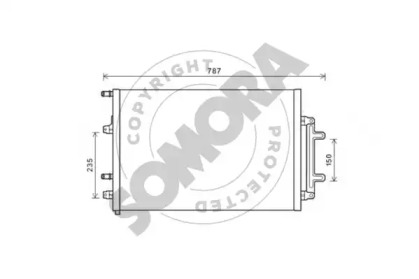 Радиатор, охлаждение двигателя SOMORA 024240A