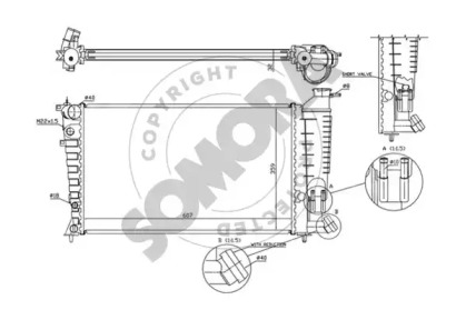 Радиатор, охлаждение двигателя SOMORA 220540E